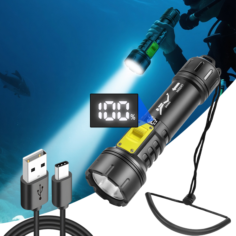 Nueva linterna de buceo XHP70  - Fishing Light reseña y precio