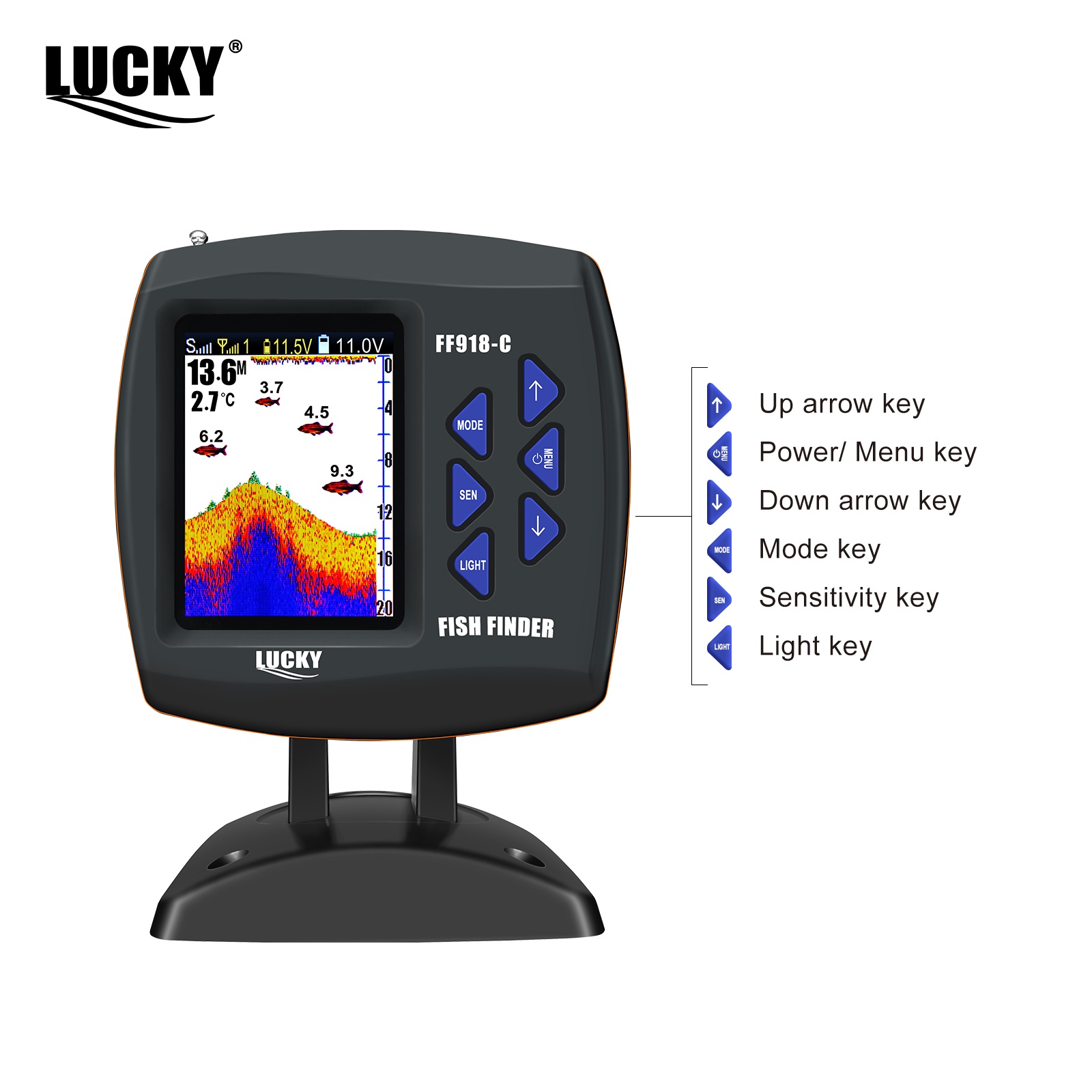 Lucky FF918 - Barco a Control  - Fish Finder Transducer reseña y precio