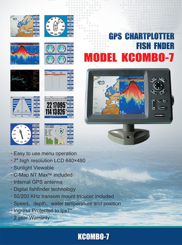 Kcombo-7 Plotter GPS ONWA de 7 - Fish Finder Transducer reseña y precio
