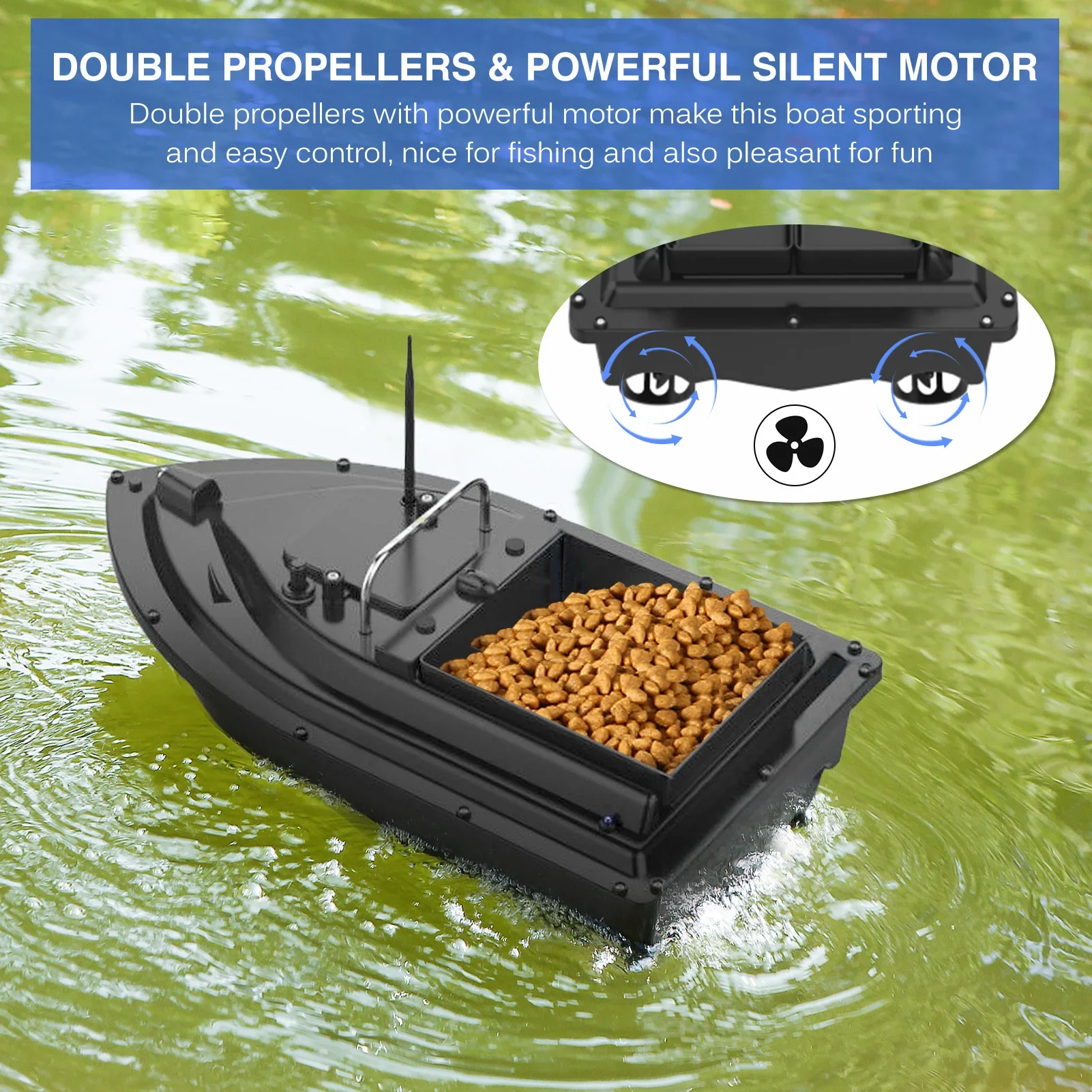 Barco Cebador de Pesca D16E GP - Fishing Gps reseña y precio